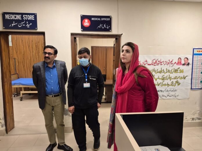 پارلیمانی سیکرٹری اسماء ناز عباسی کے شادمان ڈسپنسری اور ڈی ایچ کیو میاں میر کے دورے — سہولیات و انتظامی کارکردگی کا تفصیلی جائزہ